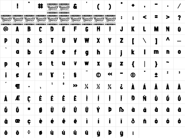 Double Tracker Regular Character Map Double Tracker Regular Character Map