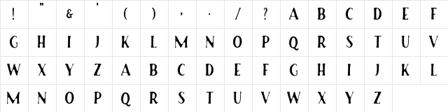 Rusted Orlando Serif Demo Regular Character Map