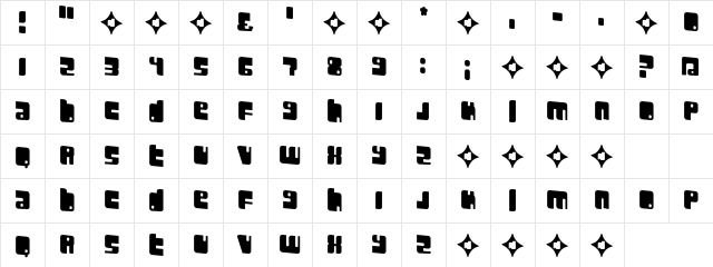GirlieMen Regular Character Map GirlieMen Regular Character Map