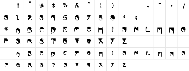 Yolk Regular Character Map Yolk Regular Character Map