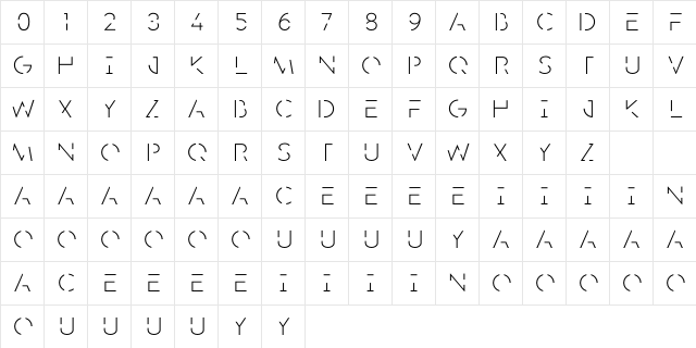 Minimum CAPS Character Map Minimum CAPS Character Map