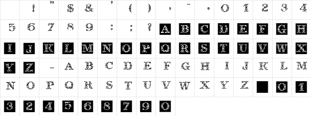 ZierCaps Regular Character Map ZierCaps Regular Character Map