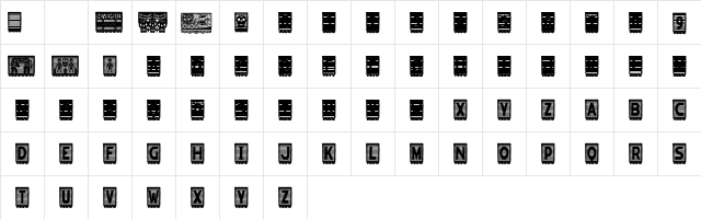 papel picado Regular Character Map