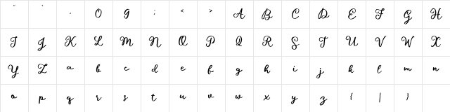 Hillary Script Demo Regular Character Map Hillary Script Demo Regular Character Map