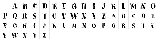 Paquet Cadeaux Regular Character Map Paquet Cadeaux Regular Character Map