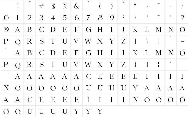Karenz Regular Character Map Karenz Regular Character Map