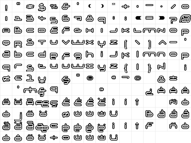 Adrenalin Regular Character Map