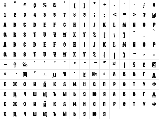 a_MachinaNovaGr Normal Character Map