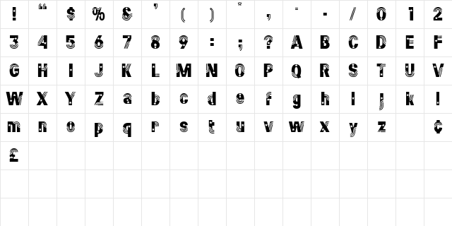 ParadeSSK Regular Character Map ParadeSSK Regular Character Map