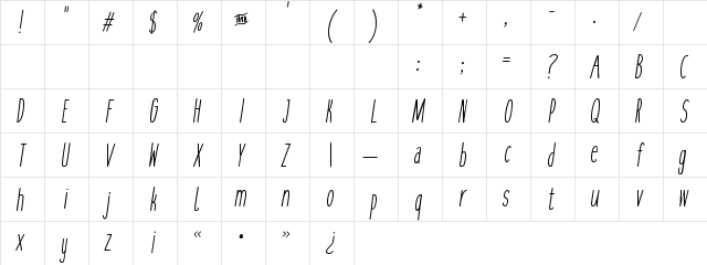 cookies&milk Italic Character Map cookies&milk Italic Character Map