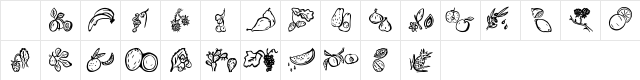 Paradise's Fruits Regular Character Map Paradise's Fruits Regular Character Map