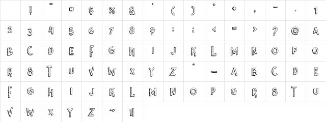 Nikolas & Pine Regular Character Map Nikolas & Pine Regular Character Map