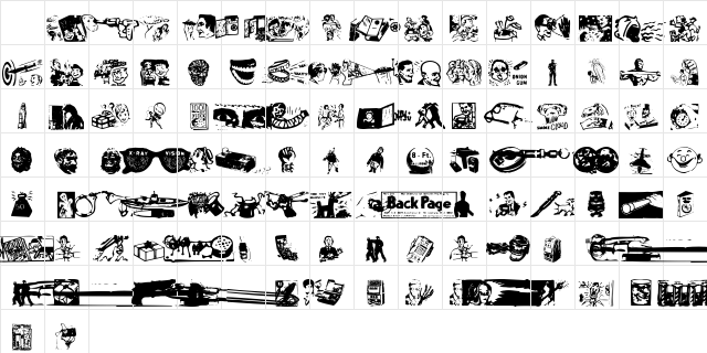 BackPage Regular Character Map BackPage Regular Character Map