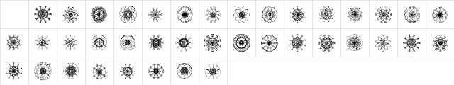 Mandalesque Regular Character Map Mandalesque Regular Character Map
