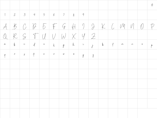 Cassual Signature Regular Character Map Cassual Signature Regular Character Map