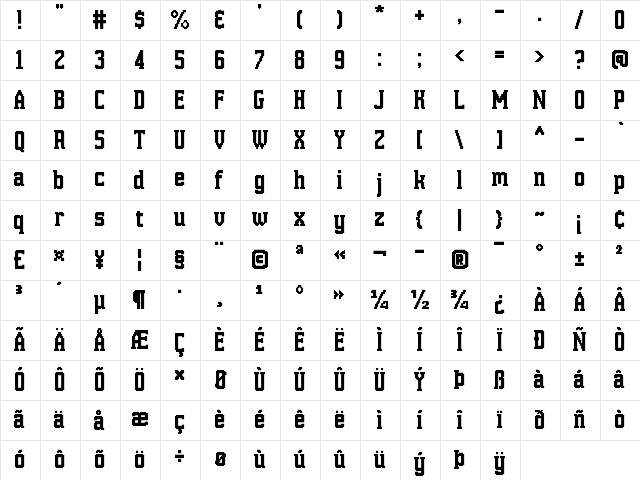 Hannover Messe Serif Regular Character Map Hannover Messe Serif Regular Character Map