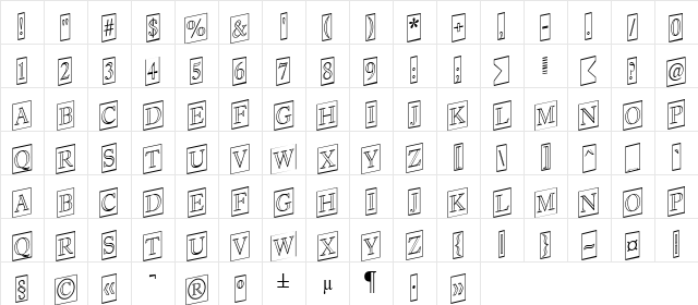 a_AntiqueTitulTrCmUpOtl Regular Character Map