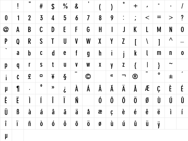 ParallaxGroteskSSK Bold Character Map ParallaxGroteskSSK Bold Character Map
