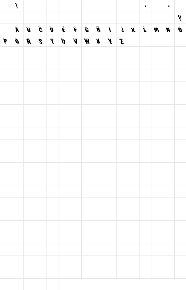 Paranoid 2 Regular Character Map Paranoid 2 Regular Character Map