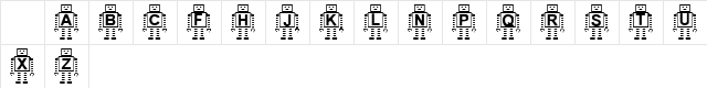 Paranoid Android Regular Character Map Paranoid Android Regular Character Map