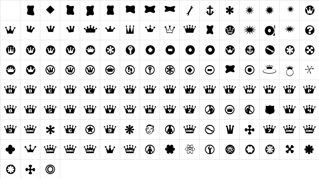 Kingbats Medium Italic Character Map Kingbats Medium Italic Character Map