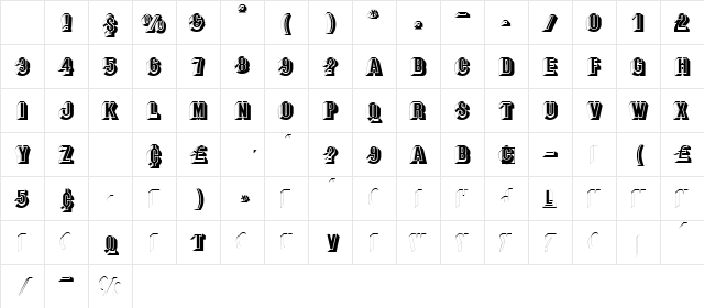 Parapa Display Caps SSi Regular Character Map Parapa Display Caps SSi Regular Character Map