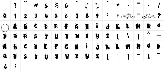 Hello Spring Regular Character Map