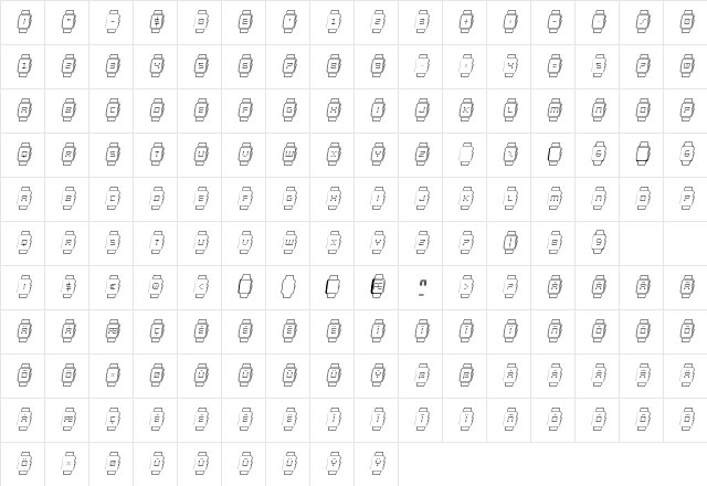 iChrono Outline Italic Outline Italic Character Map iChrono Outline Italic Outline Italic Character Map
