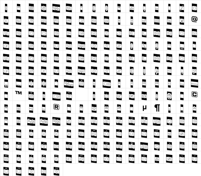 a_LineaSansCmB&amp;WDn Regular Character Map