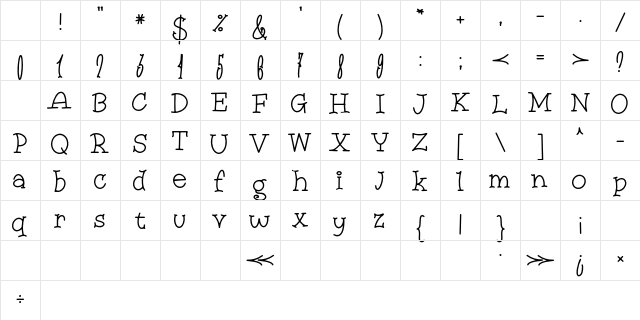 Boston Bruins sans font duo Regular Character Map