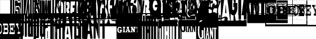 ObeyGiantPosterCondensed Regular Character Map