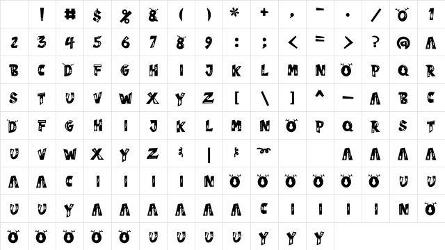Winter House Regular Character Map