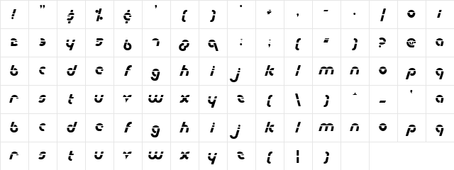Metroplex Laser Laser Character Map