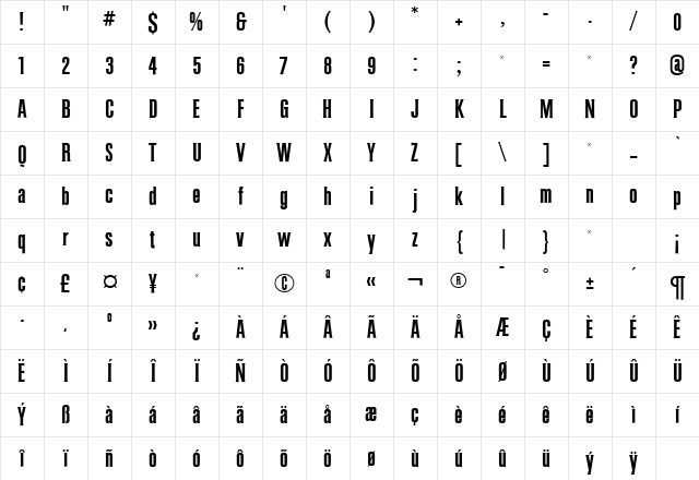 ColiseumRR Medium Character Map ColiseumRR Medium Character Map