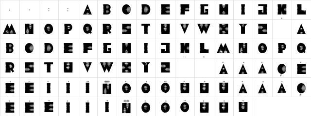 JMH Alien Sound Regular Character Map JMH Alien Sound Regular Character Map
