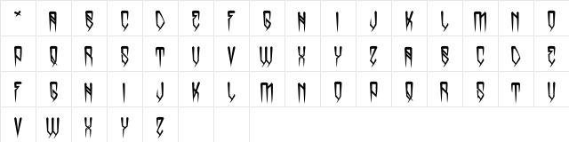 H74 Ghetto Wolves Regular Character Map