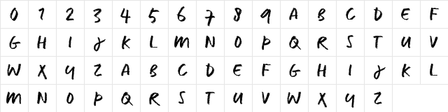 CAPUT_TRIAL Regular Character Map CAPUT_TRIAL Regular Character Map