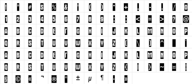 a_AlternaTitulNrCm Regular Character Map a_AlternaTitulNrCm Regular Character Map