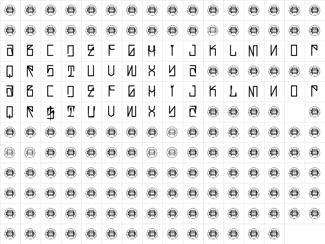 Hustlaz Demo Regular Character Map