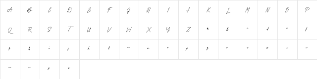 ZambiaSignature Regular Character Map ZambiaSignature Regular Character Map
