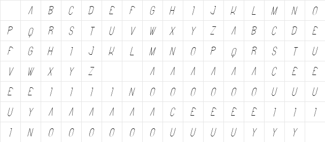 Bitter Space Demo Light Italic Character Map Bitter Space Demo Light Italic Character Map