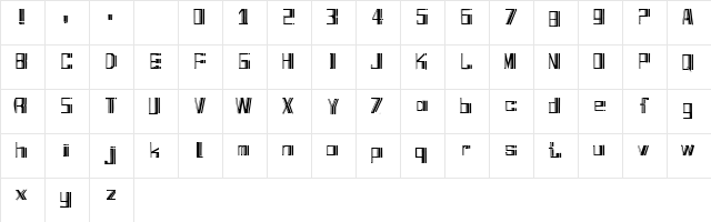 Bar Zone Regular Character Map Bar Zone Regular Character Map