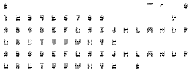 3d Platino Regular Character Map