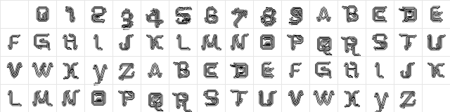 Park Tech CG Regular Character Map Park Tech CG Regular Character Map