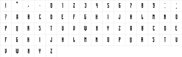 Dracula Regular Character Map