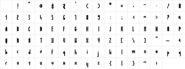Air in Space Regular Character Map Air in Space Regular Character Map