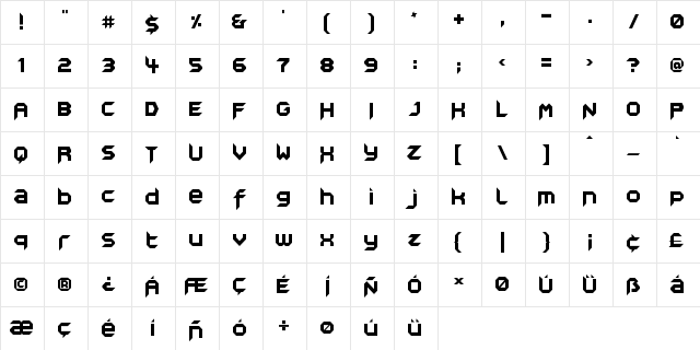 zimbawee eYe/FS Regular Character Map zimbawee eYe/FS Regular Character Map