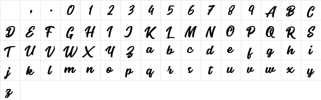Seact Clean Regular Character Map