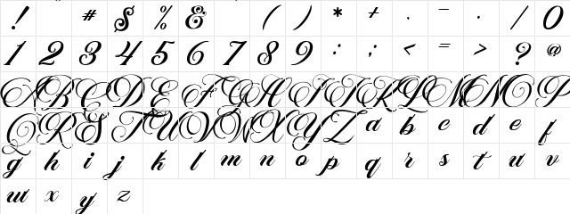 Marchell Regular Character Map