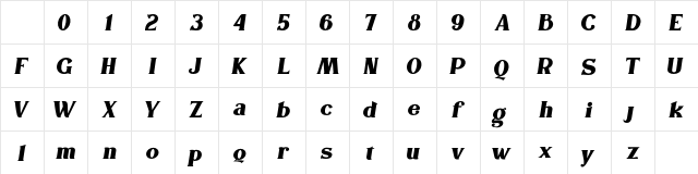 The Houls Regular Character Map The Houls Regular Character Map